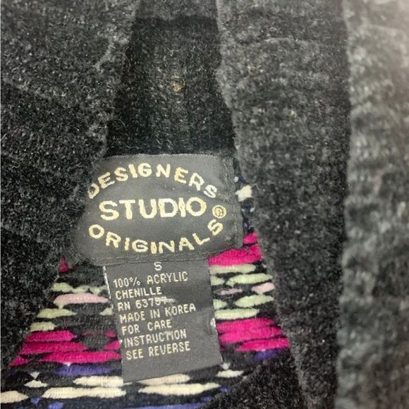 Designers Studio Small Black Vintage Sweater‎ - Picture 3 of 4